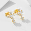 Wholesale 925 Sterling Silver Geometric Square Zircon Diamond Earrings For Women