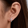 Wholesale 925 Sterling Silver Geometric Square Zircon Diamond Earrings For Women