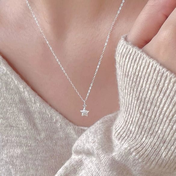 Wholesale Sterling Silver Geometric Star Necklace