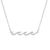 Wholesale Sterling Silver Geometric Wave Wavy Ochain Necklace For Women Electroplated