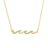 Wholesale Sterling Silver Geometric Wave Wavy Ochain Necklace For Women Electroplated