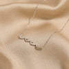 Wholesale Sterling Silver Geometric Wave Wavy Ochain Necklace For Women Electroplated