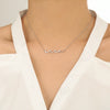 Wholesale Sterling Silver Geometric Wave Wavy Ochain Necklace For Women Electroplated