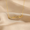 Wholesale Sterling Silver Geometric Wave Wavy Ochain Necklace For Women Electroplated