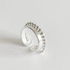 Wholesale 925 Sterling Silver Geometric Women's Minimalist Ring Coarse Twill