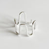 Wholesale 925 Sterling Silver Geometric Women's Minimalist Ring Coarse Twill