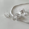 Wholesale 925 Sterling Silver Geometric Women's Minimalist Ring Coarse Twill