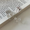 Wholesale 925 Sterling Silver Geometric Women's Minimalist Ring Coarse Twill