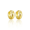 Wholesale 925 Sterling Silver Glossy Round Plain Hoop Earrings Electroplated Geometric Niche Highend Hypoallergenic Unisex