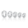 Wholesale 925 Sterling Silver Glossy Round Plain Hoop Earrings Electroplated Geometric Niche Highend Hypoallergenic Unisex