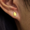 Wholesale 925 Sterling Silver Gold Bean Oval Geometric Minimalist Seiko Earrings
