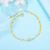 Wholesale 925 Sterling Silver Gold Plated Fashion Versatile Exquisite Shiny Women's Bracelet