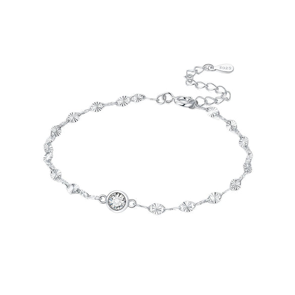 Wholesale 925 Sterling Silver Gold Plated Fashion Versatile Exquisite Shiny Women's Bracelet
