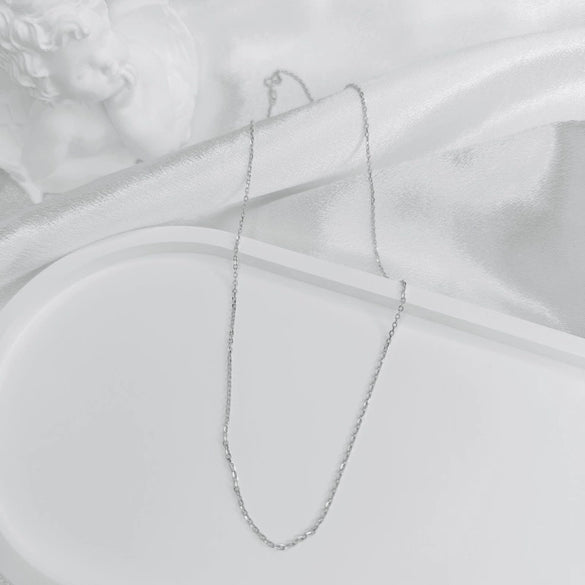 Wholesale 925 Sterling Silver Goldplated Minimalist Geometric O Chain Necklace For Women