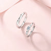 Wholesale 925 Sterling Silver Heart And Wave Pattern Allmatch Couple Open Ring With Diamond Styling