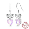 Wholesale 925 Sterling Silver Heart Crystal Ear Hooks For Women