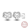 Wholesale 925 Sterling Silver Heart Crystal Ear Hooks For Women
