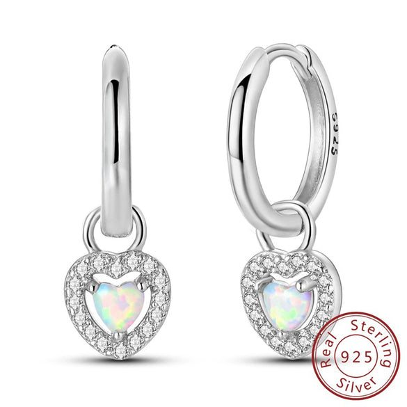 Wholesale 925 Sterling Silver Heart Crystal Ear Hooks For Women