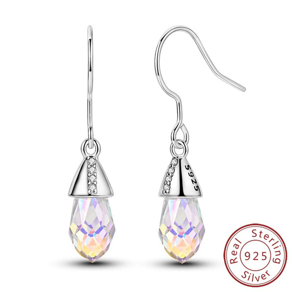 Wholesale 925 Sterling Silver Heart Crystal Ear Hooks For Women