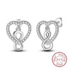 Wholesale 925 Sterling Silver Heart Crystal Ear Hooks For Women