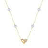 Wholesale 925 Sterling Silver Heart Pendant Necklace With Baroque Pearl Geometric Design And Electroplating