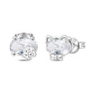 Wholesale 925 Sterling Silver Heart Shape Earrings Electroplated Women's Jewelry