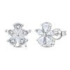 Wholesale 925 Sterling Silver Heart Shape Earrings Electroplated Women's Jewelry