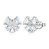 Wholesale 925 Sterling Silver Heart Shape Earrings Electroplated Women's Jewelry