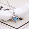 Wholesale Sterling Silver Heart Shape Pendant Necklace With O Shaped Chain Electroplated For Women