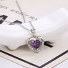Wholesale Sterling Silver Heart Shape Pendant Necklace With O Shaped Chain Electroplated For Women