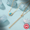 Wholesale 925 Sterling Silver Heart Shaped Diamond Turquoise Necklace With Electroplating For Women