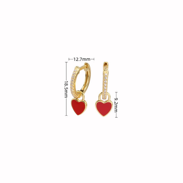 Wholesale 925 Sterling Silver Heart Shaped Elegant Fashion Earrings