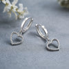 Wholesale 925 Sterling Silver Heart Shaped Love Pendant Earrings With Ear Buckle Seiko Crafted For Women