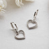 Wholesale 925 Sterling Silver Heart Shaped Love Pendant Earrings With Ear Buckle Seiko Crafted For Women