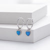 Wholesale 925 Sterling Silver Heartshaped Cold Style Earrings For Women With Electroplating
