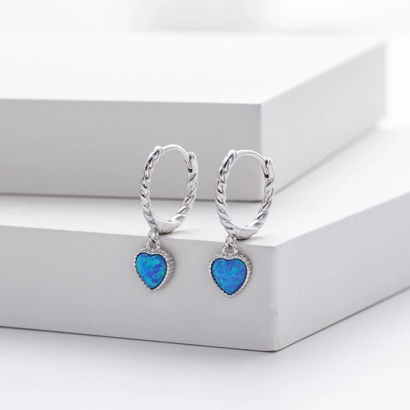 Wholesale 925 Sterling Silver Heartshaped Cold Style Earrings For Women With Electroplating
