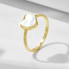 Wholesale 925 Sterling Silver Heartshaped Inlaid Shell Ring Bracelet For Women
