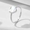 Wholesale 925 Sterling Silver Heartshaped Inlaid Shell Ring Bracelet For Women