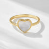 Wholesale 925 Sterling Silver Heartshaped Inlaid Shell Ring Bracelet For Women