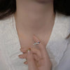 Wholesale Sterling Silver Heartshaped Necklace With Diamonds 14K Real Gold Plated Heart Pendant Ochain Sweet Style For Women
