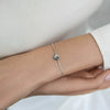 Wholesale 925 Sterling Silver Heartshaped Simple Glossy Handmade Women's Bracelet