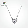 Wholesale Sterling Silver Heartshaped Zircon Pendant Necklace With Electroplating And Ochain For Women