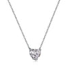 Wholesale Sterling Silver Heartshaped Zircon Pendant Necklace With Electroplating And Ochain For Women
