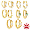 Wholesale 925 Sterling Silver Hollow Opal Love Cshaped Earrings With Inlaid Zircon And Electroplating