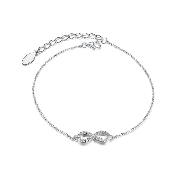 Wholesale 925 Sterling Silver Infinity Symbol 8 Shaped Necklace And Bracelet For Women With Geometric Pattern And Seiko Craft