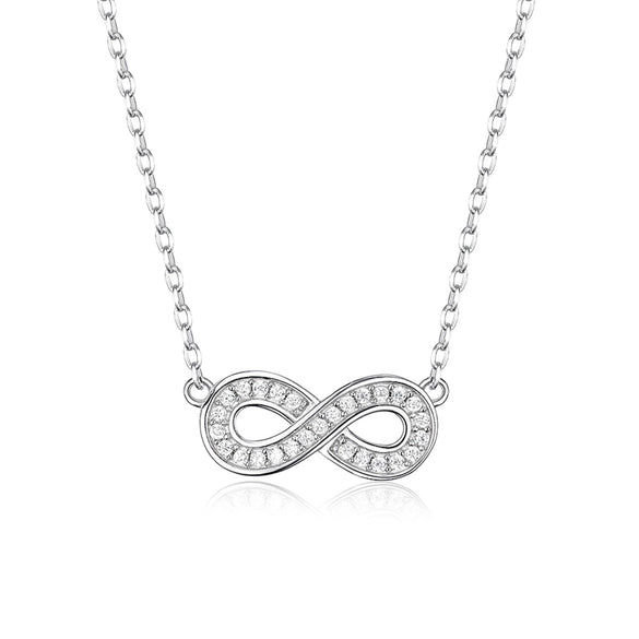 Wholesale 925 Sterling Silver Infinity Symbol 8 Shaped Necklace And Bracelet For Women With Geometric Pattern And Seiko Craft