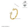 Wholesale 925 Sterling Silver Inlaid Zircon Opening Adjustable Light Luxury Bow Ring