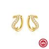 Wholesale 925 Sterling Silver Irregular Twisted Earring With S Cross Ear Buckle Electroplated For Women Geometric Design