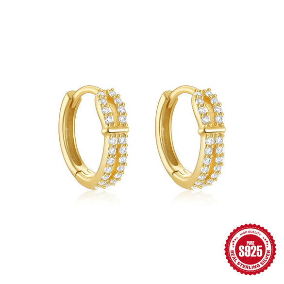 Wholesale 925 Sterling Silver Irregular Twisted Earring With S Cross Ear Buckle Electroplated For Women Geometric Design