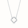Wholesale 925 Sterling Silver Jewelry Set With Hollow Out Four Leaf Clover Pattern For Women Electroplated Includes Necklace Earrings Bracelet And Ring